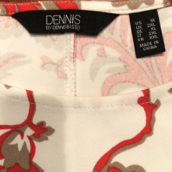 Dennis Basso Printed Luxe Crepe Pull-On Wide-Leg Pants And Tunic Top 2 Piece Set - Picture 10 of 13